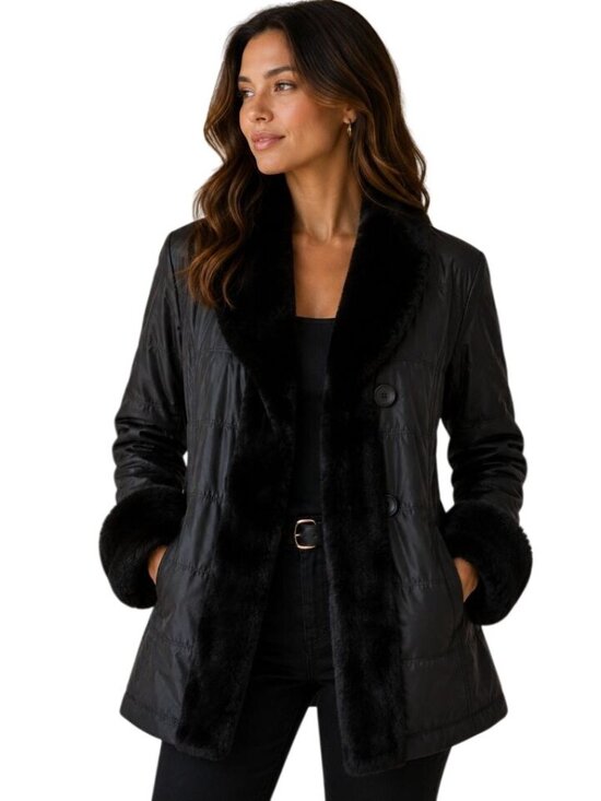 Chosen Couture n Jackets & Blazers - Chosen Couture Collection Vintage Black Reversible Quilted Jacket Y2K - Size S